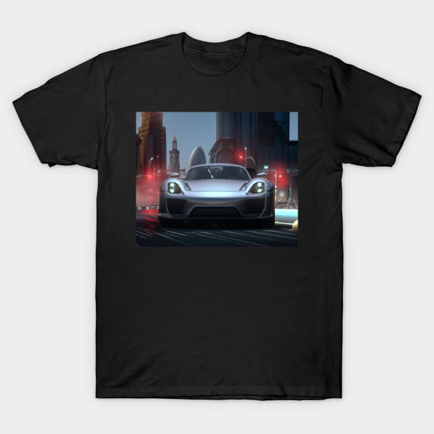 Porch Carrera GT in the streets T-Shirt by SpaceCars